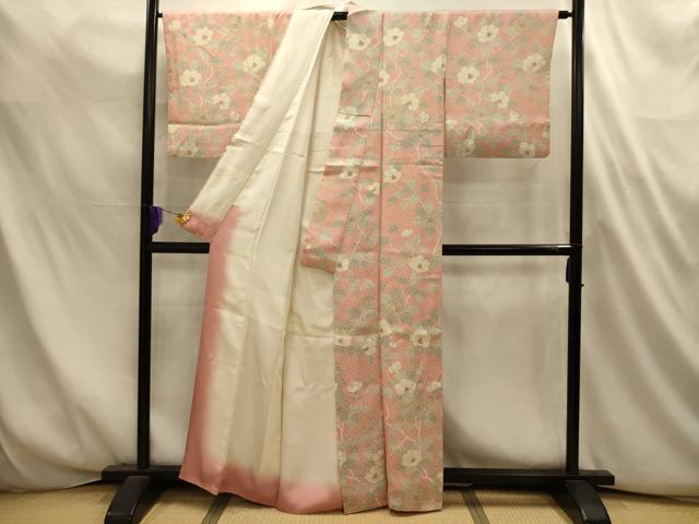 平和屋着物■上質な小紋　枝花文　正絹　逸品　AABL4712sx