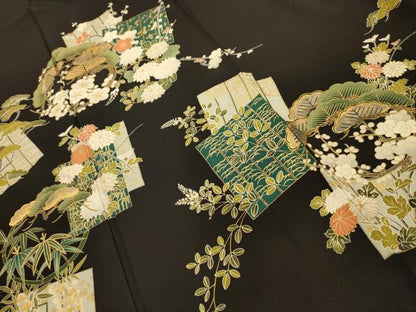 平和屋着物■豪華黒留袖　松竹梅源氏香　金彩　正絹　逸品　AABL4714sx