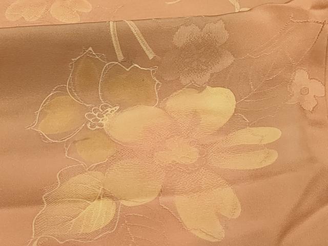 平和屋着物■上質な小紋　地紋起こし　草花文　暈し染め　正絹　逸品　AABL4719sx