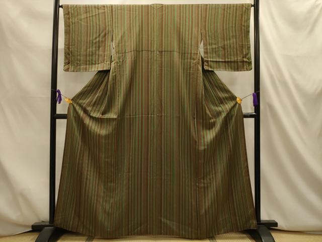 平和屋着物■上質な小紋　間道　正絹　逸品　AABL4721sx