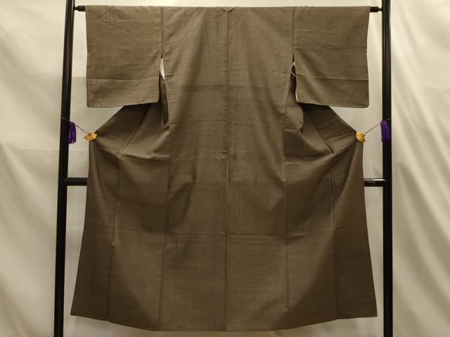 平和屋着物■上質な紬　亀甲絣　正絹　逸品　AABL4729sx