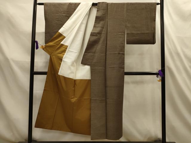 平和屋着物■上質な紬　亀甲絣　正絹　逸品　AABL4729sx