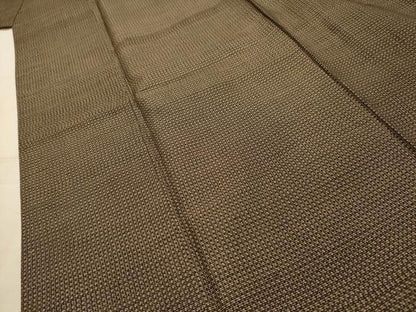 平和屋着物■上質な紬　亀甲絣　正絹　逸品　AABL4729sx