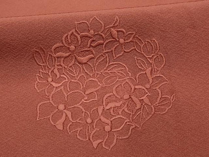 平和屋着物■無地絵羽訪問着　刺繍　花丸文　東雲色　正絹　逸品　AABL4731sx