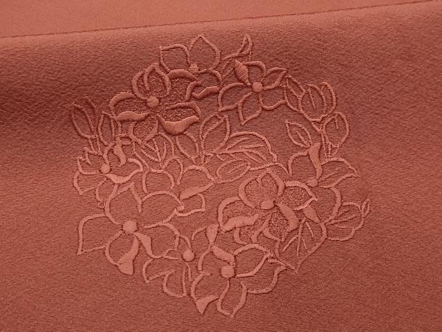 平和屋着物■無地絵羽訪問着　刺繍　花丸文　東雲色　正絹　逸品　AABL4731sx