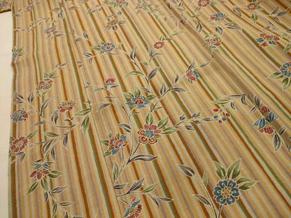 平和屋着物■上質な小紋　更紗花文　　正絹　逸品　AABL4735sx