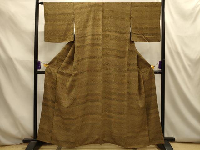 平和屋着物■江戸小紋　横段吉祥文　正絹　逸品　AABL4736sx