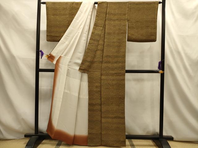 平和屋着物■江戸小紋　横段吉祥文　正絹　逸品　AABL4736sx