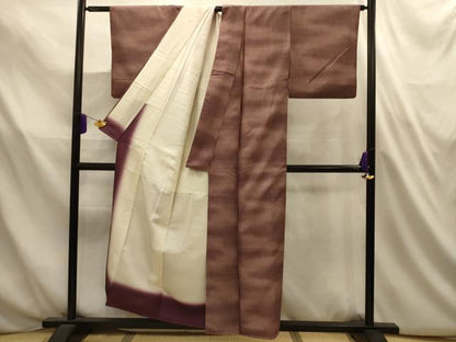 平和屋着物■上質な小紋　霞文　暈し染め　正絹　逸品　AABL4738sx
