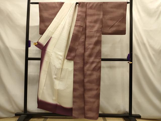 平和屋着物■上質な小紋　霞文　暈し染め　正絹　逸品　AABL4738sx