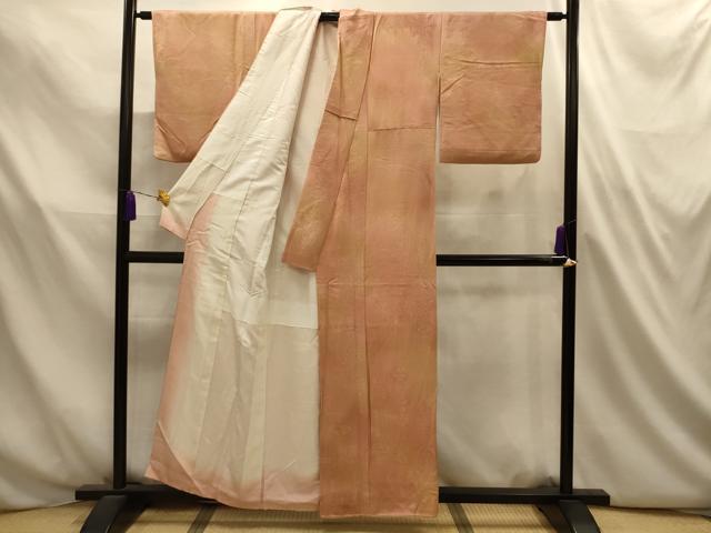 平和屋着物■上質な小紋　飾花地紋　暈し染め　正絹　逸品　AABL4740sx