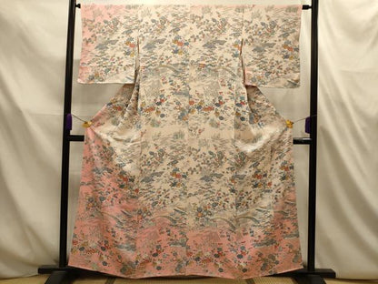 平和屋着物■訪問着　松竹梅風景文　暈し染め　正絹　逸品　AABL4741sx
