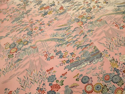 平和屋着物■訪問着　松竹梅風景文　暈し染め　正絹　逸品　AABL4741sx