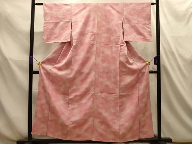 平和屋着物■上質な小紋　霞舞蝶文　暈し染め　銀糸　正絹　逸品　AABL4744sx