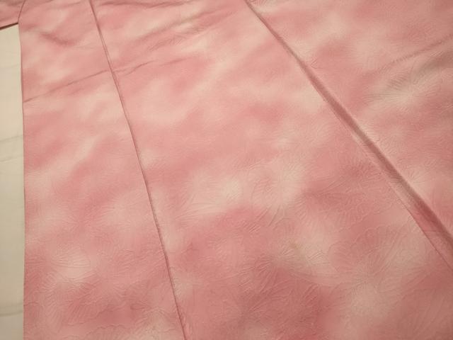 平和屋着物■上質な小紋　霞舞蝶文　暈し染め　銀糸　正絹　逸品　AABL4744sx