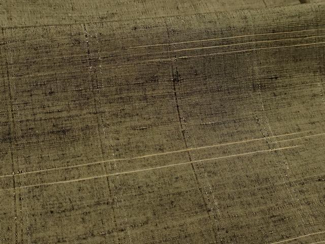 平和屋着物■上質な紬　格子　正絹　逸品　AABL4746sx