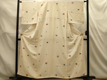 平和屋着物■上質な小紋　梅　橘　正絹　逸品　AABL4752sx