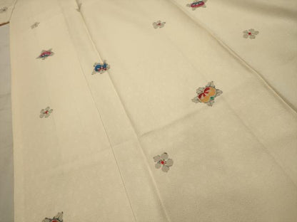 平和屋着物■上質な小紋　梅　橘　正絹　逸品　AABL4752sx