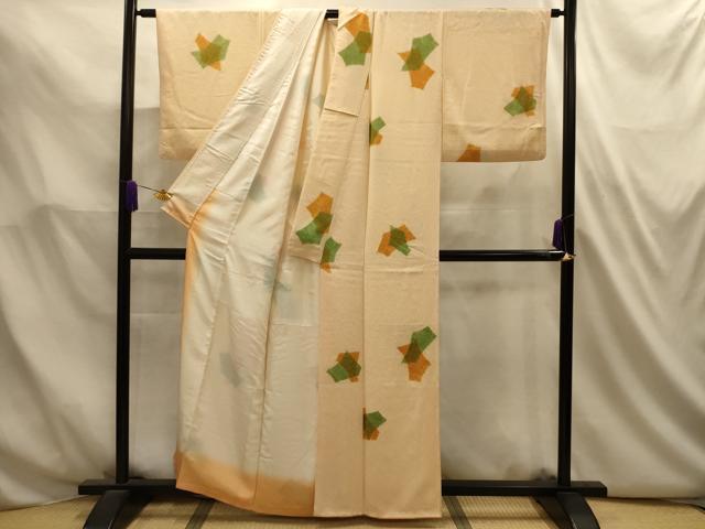 平和屋着物■上質な小紋　幾何学文様　正絹　逸品　AABL4755sx