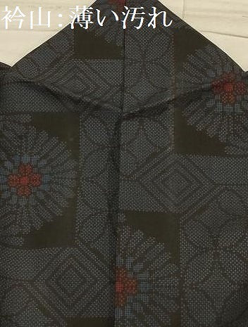 平和屋着物■本場大島紬　7マルキ　七宝花文　正絹　逸品　AABL4757sx