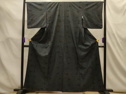 平和屋着物■本場大島紬　7マルキ　七宝花文　正絹　逸品　AABL4757sx