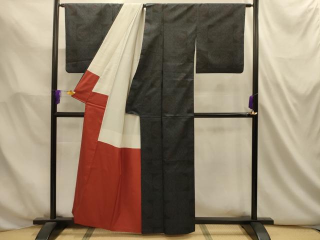平和屋着物■本場大島紬　7マルキ　七宝花文　正絹　逸品　AABL4757sx