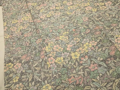 平和屋着物■上質な小紋　草花文　たたき染め　正絹　逸品　AABL4758sx