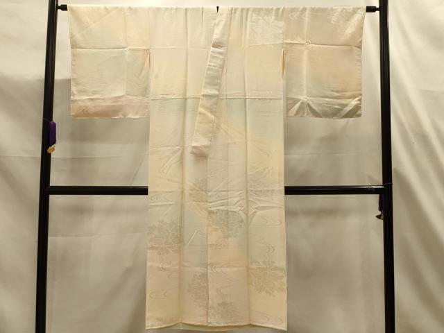 平和屋着物■長襦袢　袷　流水花文　暈し染め　正絹　逸品　AABL4764sx