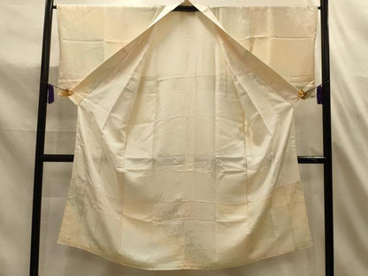 平和屋着物■長襦袢　袷　流水花文　暈し染め　正絹　逸品　AABL4764sx
