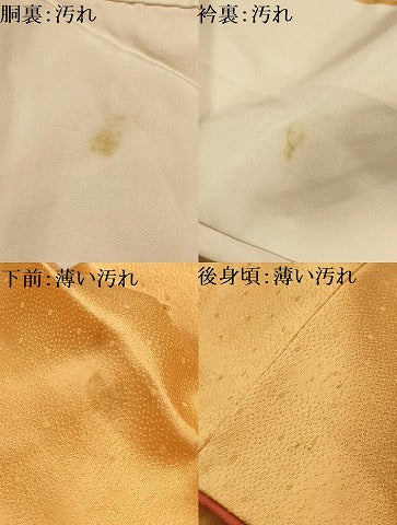 平和屋着物■訪問着　刺繍　雲取り花文　金糸　金彩　やまと誂製　正絹　逸品　AABL4766sx