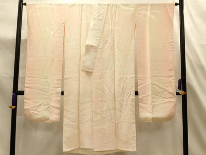 平和屋着物■振袖用長襦袢　袷　雪芝文　暈し染め　半衿刺繍　正絹　逸品　AABL4771sx