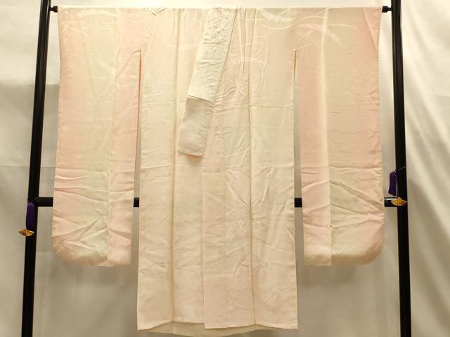 平和屋着物■振袖用長襦袢　袷　雪芝文　暈し染め　半衿刺繍　正絹　逸品　AABL4771sx
