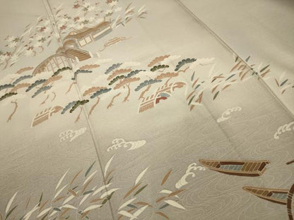 平和屋着物■訪問着　風景文　暈し染め　正絹　逸品　AABL4779sx