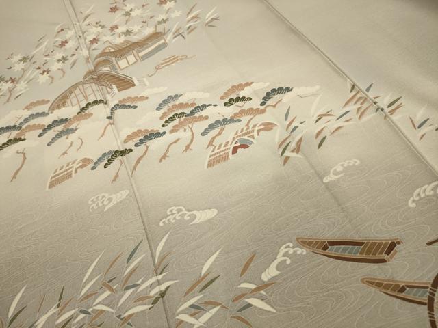 平和屋着物■訪問着　風景文　暈し染め　正絹　逸品　AABL4779sx