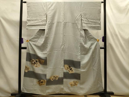 平和屋着物■訪問着　地紙花文　暈し染め　金彩　正絹　逸品　AABL4780sx