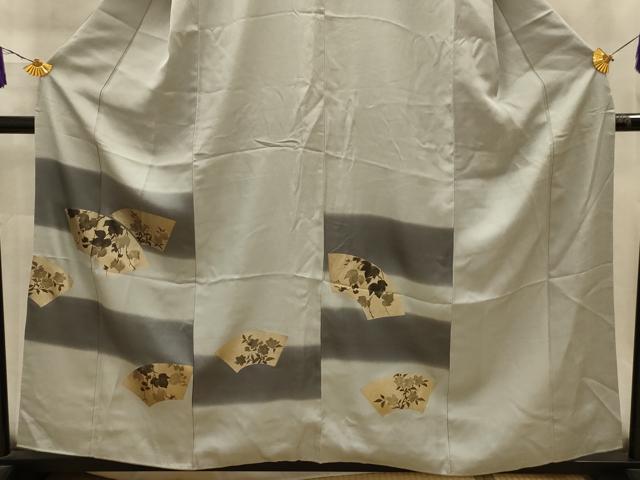 平和屋着物■訪問着　地紙花文　暈し染め　金彩　正絹　逸品　AABL4780sx