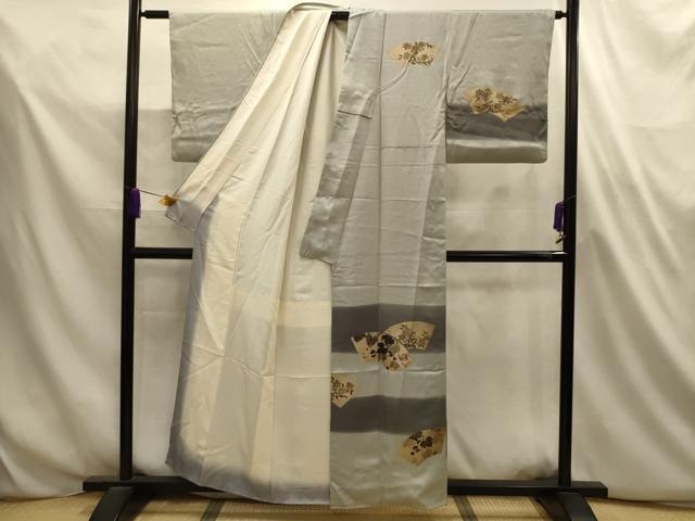 平和屋着物■訪問着　地紙花文　暈し染め　金彩　正絹　逸品　AABL4780sx