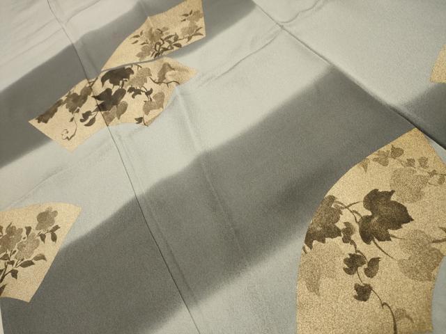 平和屋着物■訪問着　地紙花文　暈し染め　金彩　正絹　逸品　AABL4780sx