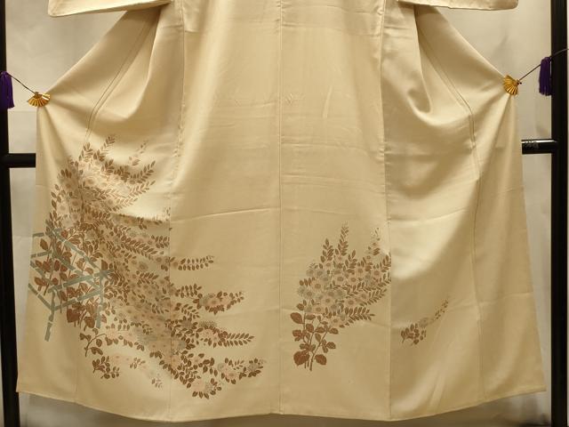 平和屋着物■訪問着　刺繍　草花文　やまと誂製　正絹　逸品　AABL4783sx
