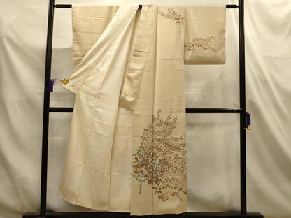 平和屋着物■訪問着　刺繍　草花文　やまと誂製　正絹　逸品　AABL4783sx