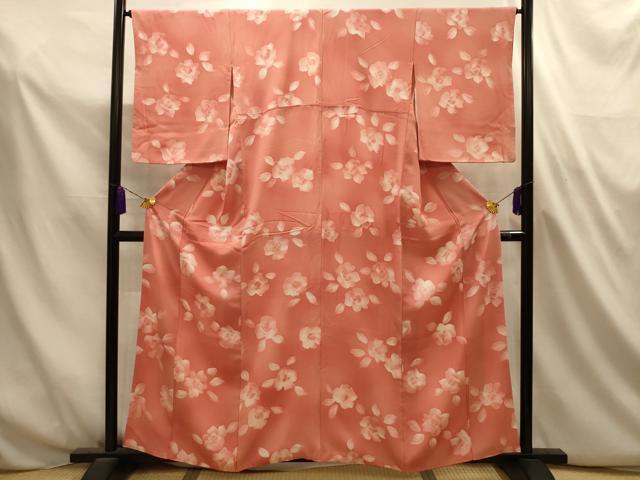 平和屋着物■上質な小紋　ろうけつ染め　舞花文　暈し染め　正絹　逸品　AABL4784sx