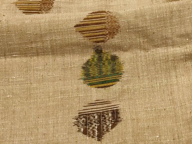 平和屋着物■上質な紬　栗　正絹　逸品　AABL4788sx