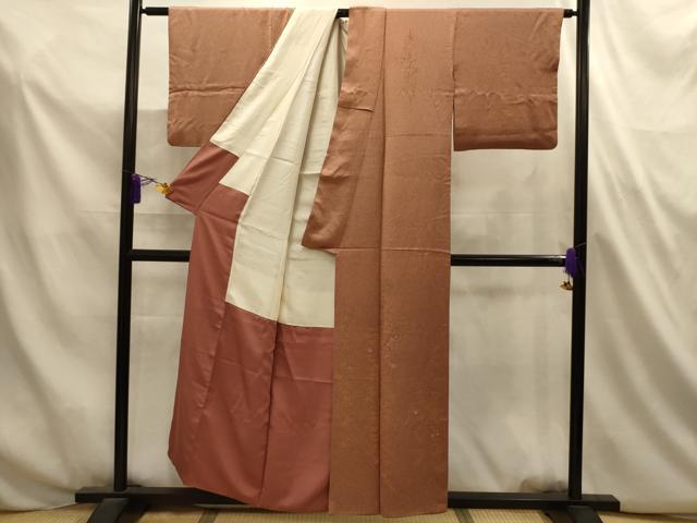 平和屋着物■訪問着　刺繍　草花文　正絹　逸品　AABL4793sx