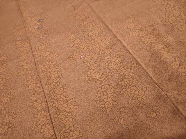 平和屋着物■訪問着　刺繍　草花文　正絹　逸品　AABL4793sx