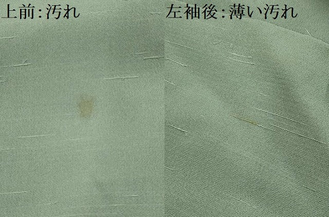 平和屋着物■上質な紬　紬地　錆青磁色　正絹　逸品　AABL4798sx