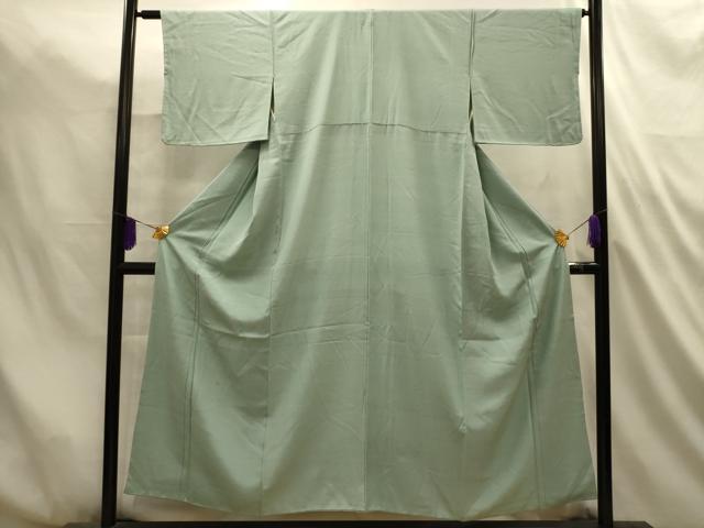 平和屋着物■上質な紬　紬地　錆青磁色　正絹　逸品　AABL4798sx