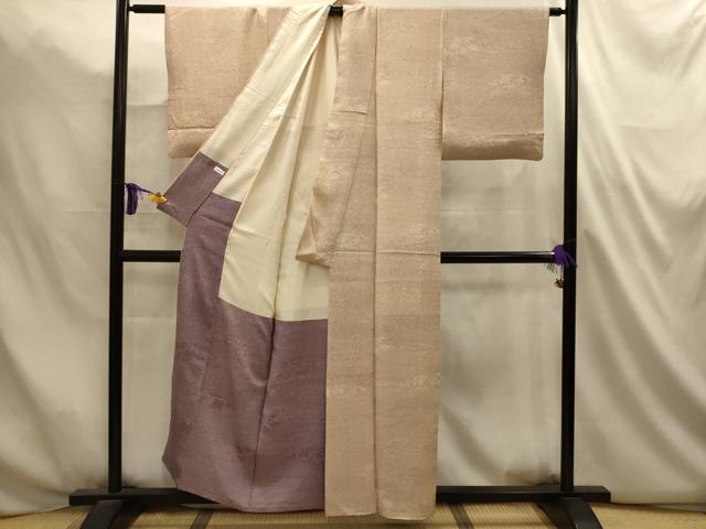 平和屋着物■江戸小紋　染工房　小林染芸　小林茂徳　花唐草文　正絹　逸品　AABL4800sx