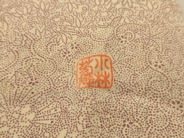 平和屋着物■江戸小紋　染工房　小林染芸　小林茂徳　花唐草文　正絹　逸品　AABL4800sx