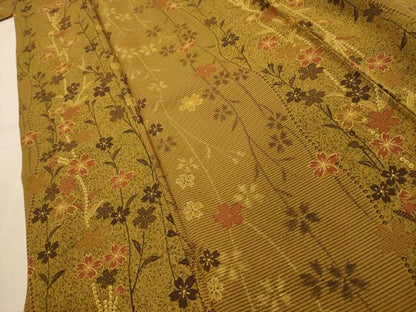 平和屋着物■上質な小紋　枝垂れ花文　金彩　正絹　逸品　AABL4802sx