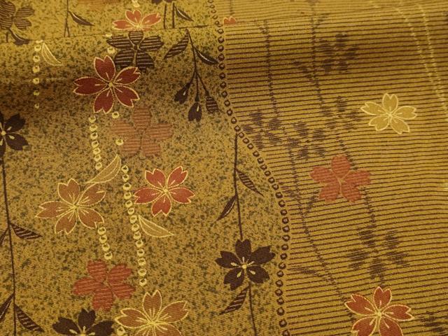 平和屋着物■上質な小紋　枝垂れ花文　金彩　正絹　逸品　AABL4802sx